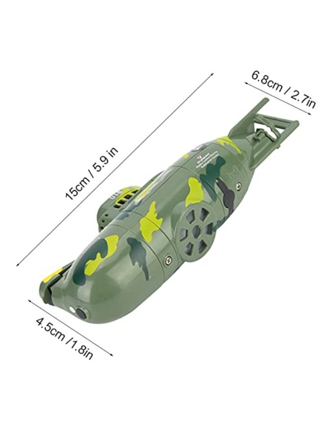 Remote Control Submarine, Mini RC Submarine for Pools Mini Simulation Toy Remote Control 6 Channel Submarine Toy Model Professional Under Water Ship for Above 8 Years Old (Green)  - Image 5