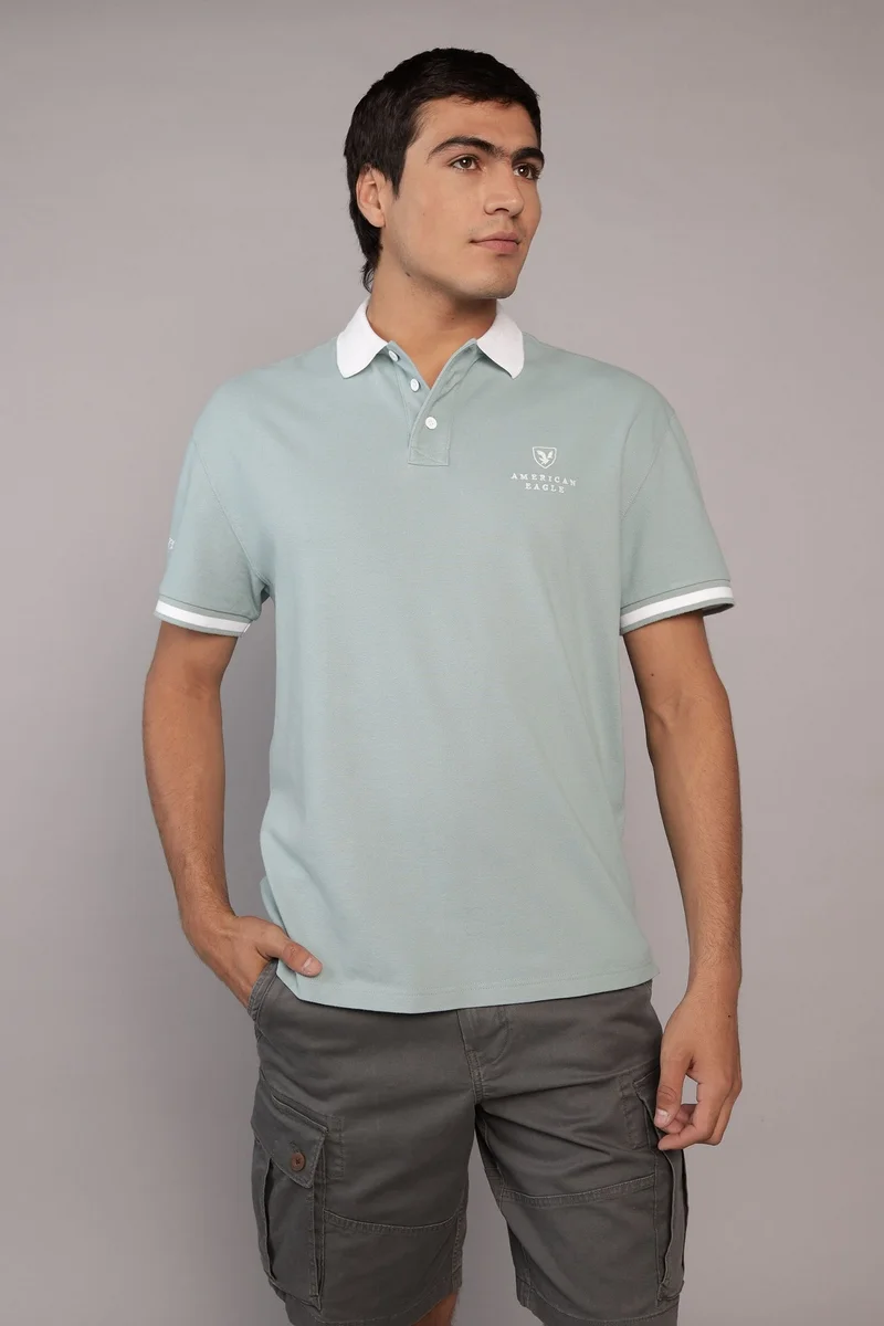 American Eagle AE Logo Polo Shirt