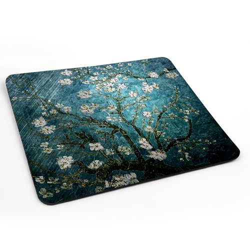 Meffort Inc Gaming Mouse Pad - Non-Slip Rubber Base, Smooth Surface for Precise Mouse Control, Ideal for Laptop, Office Use - 9.5 x 7.9 Inch - Almond Blossoming - Image 2