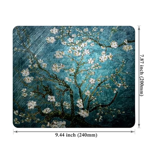 Meffort Inc Gaming Mouse Pad - Non-Slip Rubber Base, Smooth Surface for Precise Mouse Control, Ideal for Laptop, Office Use - 9.5 x 7.9 Inch - Almond Blossoming - Image 5