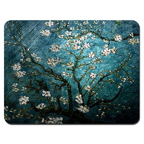 Meffort Inc Gaming Mouse Pad - Non-Slip Rubber Base, Smooth Surface for Precise Mouse Control, Ideal for Laptop, Office Use - 9.5 x 7.9 Inch - Almond Blossoming - Image 1