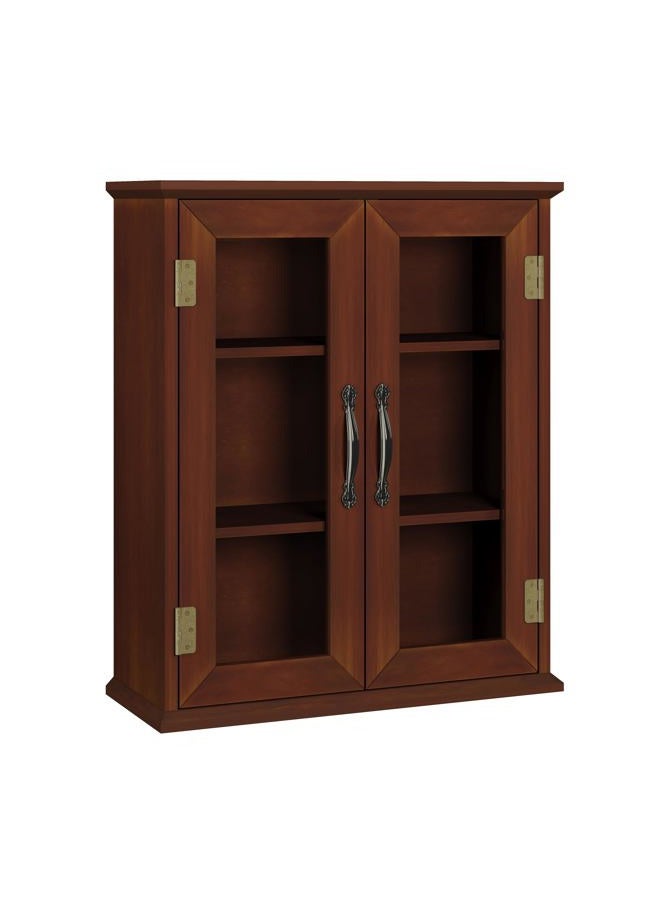choochoo Bathroom Wall Cabinet, Laundry Room Cabinet with Acrylic Doors, Wall Mounted Over The Toilet Storage Cabinet with Adjustable Shelves for Bathroom, Kitchen, and Laundry Room, Walnut - Image 2