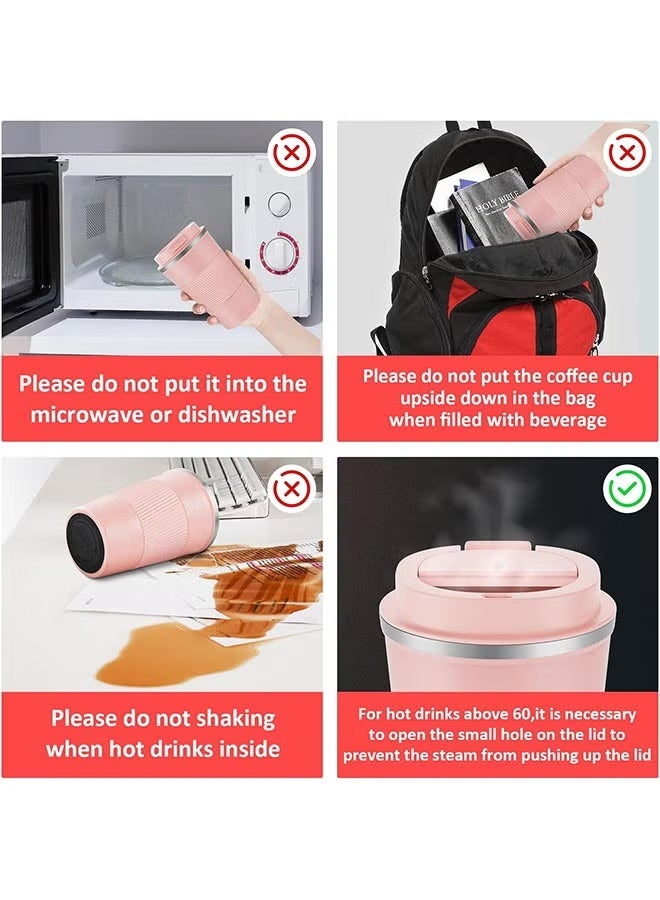 سيستار كوب القهوة السفر 510ML / 17oz مع عرض درجة الحرارة LED الفولاذ المقاوم للصدأ الفراغ الجليد والمشروبات الساخنة معزولة الكأس للمكتب المنزلي أعمال السيارة الزرقاء - Image 3