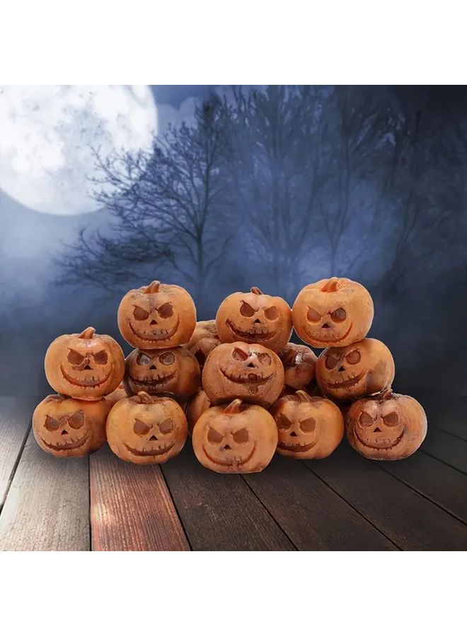 20pcs Halloween Pumpkin Head Decorations With Facial Features for Indoor Outdoor Party - Image 4