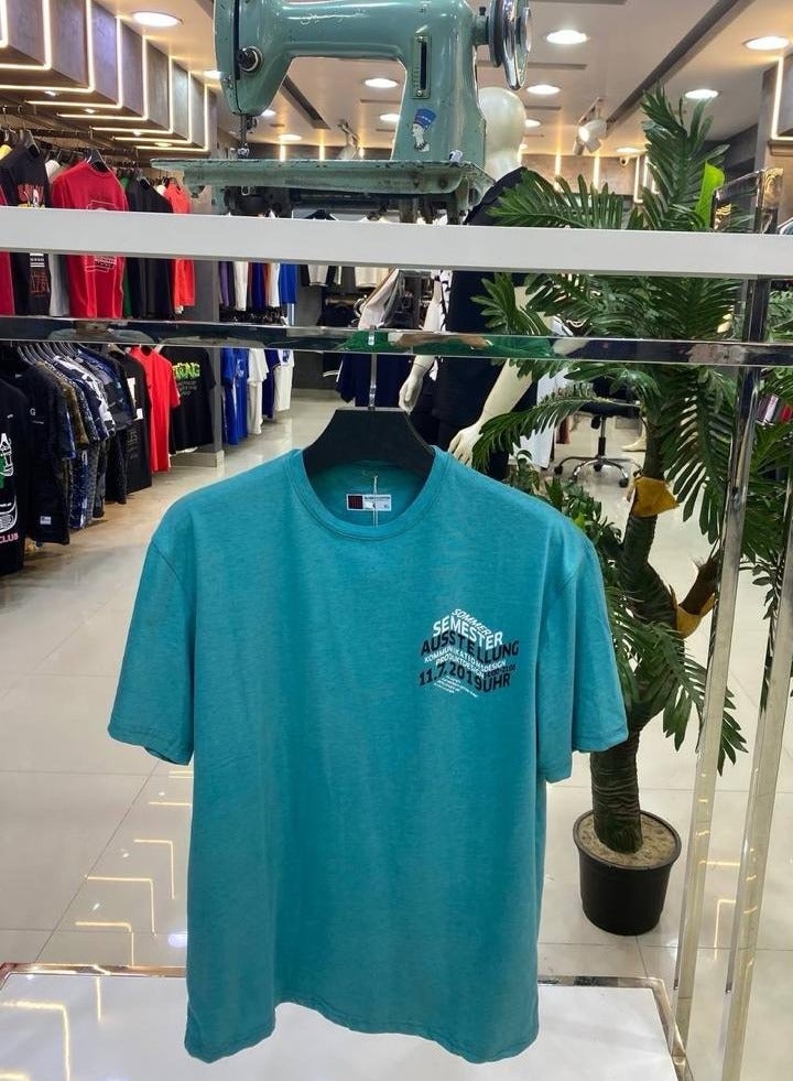 BLUE MAX COTTON Men's Round T-shirt printed  - Image 1