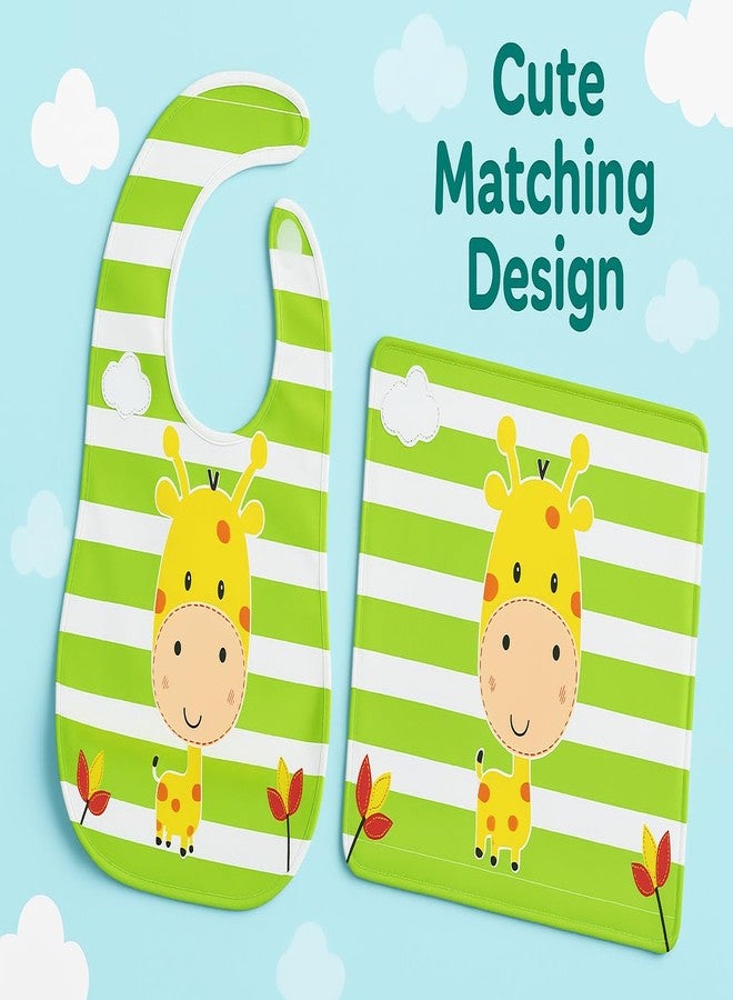 KIDDOLANE Waterproof Bib & Feeding Placemat Set – cute matching Design, Easy to Clean, BPA-Free Material, Adjustable Closure, Mess-Free Mealtime | Bib for Baby 1-3 Years Babies & Toddlers - Image 3
