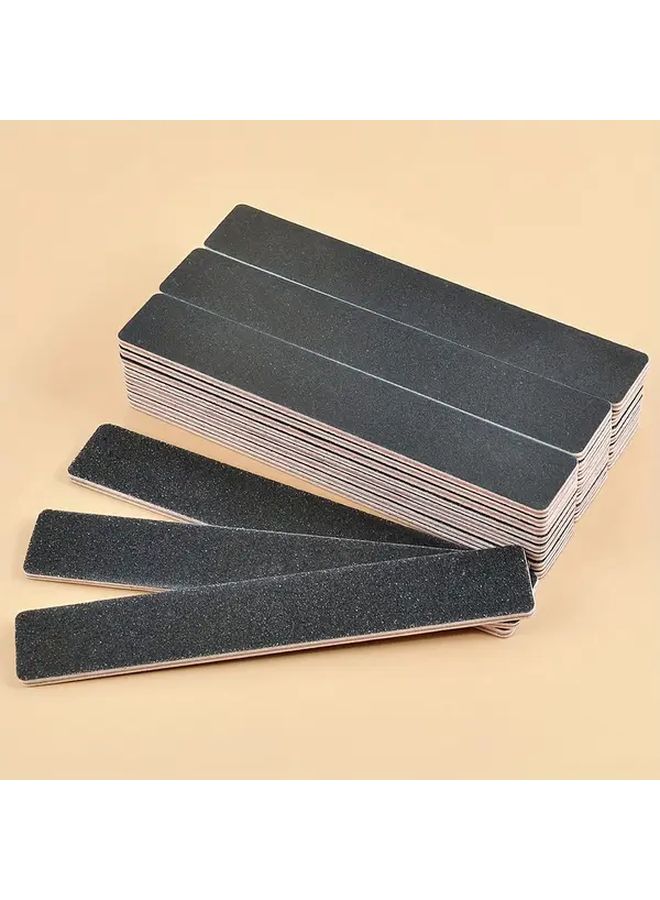 10 Pcs Black Square Unprinted Rubber Plate Nail Buffer Block Double Sided Nail File Reusable Washable Nail Shaping Tool for Manicure Home and Salon Use - Image 1
