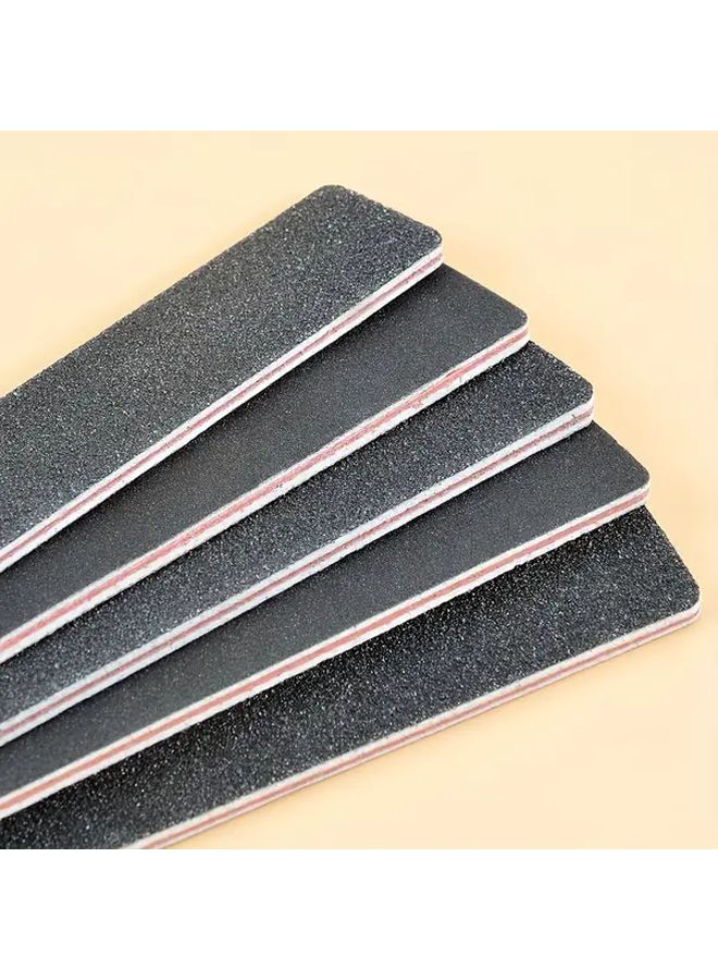 10 Pcs Black Square Unprinted Rubber Plate Nail Buffer Block Double Sided Nail File Reusable Washable Nail Shaping Tool for Manicure Home and Salon Use - Image 2