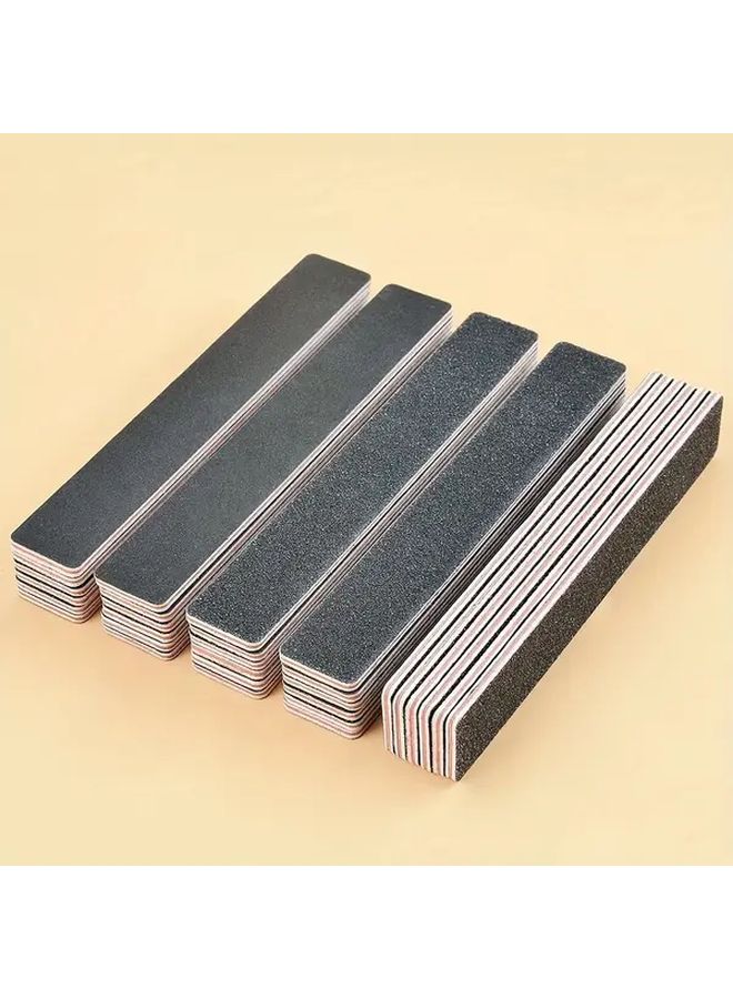 10 Pcs Black Square Unprinted Rubber Plate Nail Buffer Block Double Sided Nail File Reusable Washable Nail Shaping Tool for Manicure Home and Salon Use - Image 3
