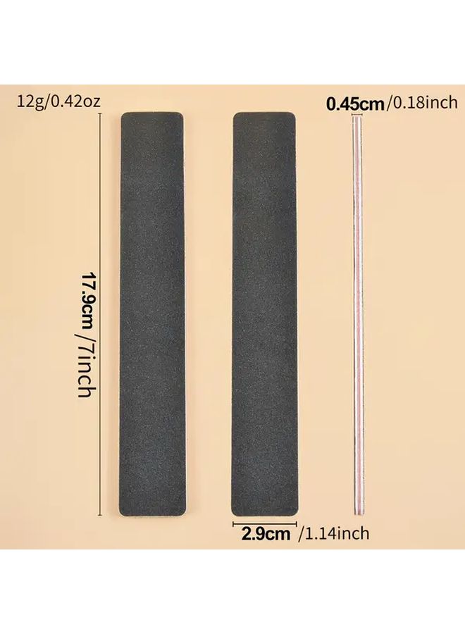10 Pcs Black Square Unprinted Rubber Plate Nail Buffer Block Double Sided Nail File Reusable Washable Nail Shaping Tool for Manicure Home and Salon Use - Image 4