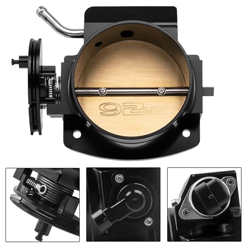 Endxedo جسم خنق Endxedo 92MM مع مستشعر TPS IAC وموصل جسم الخنق يناسب شيفروليه GM الجيل الثالث LSX LS LS1 LS2 LS7 محرك أسود - Image 5