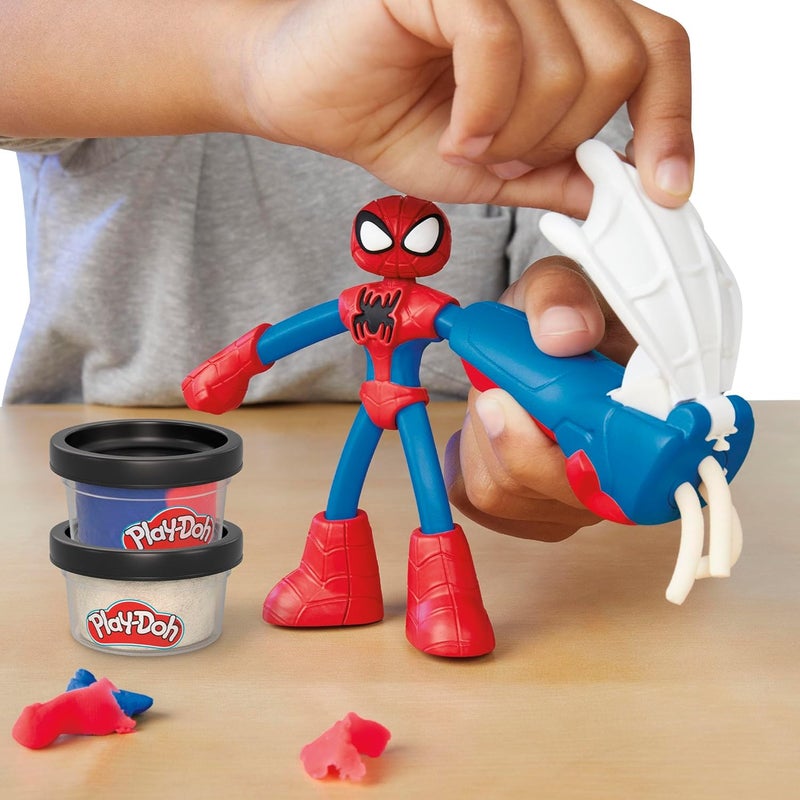 Play-Doh 0Marvel Spider-Man Thwip Squisher Set with Bendy Action Figure - Image 2