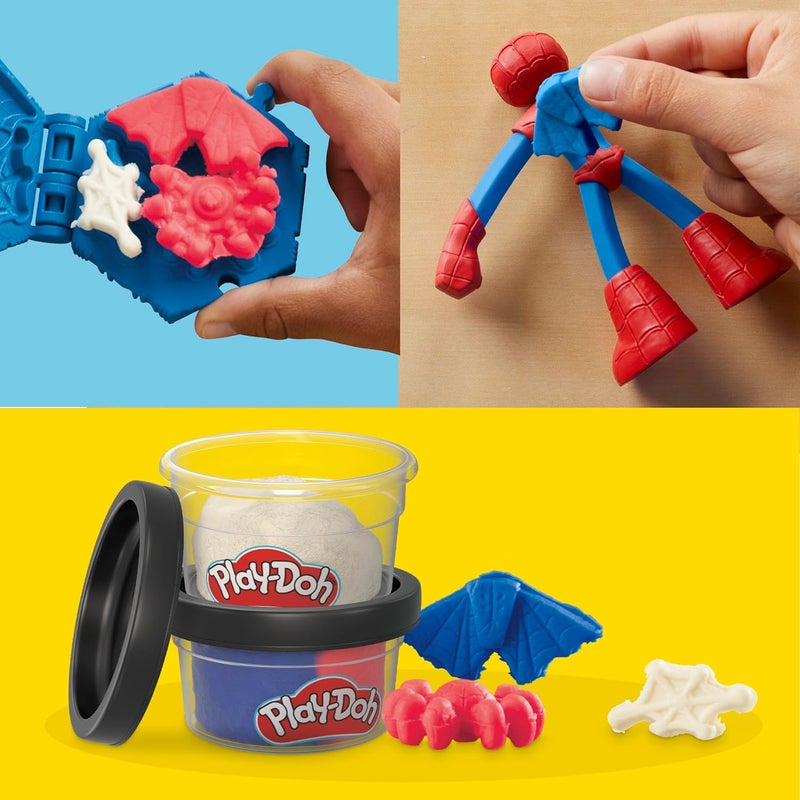 Play-Doh 0Marvel Spider-Man Thwip Squisher Set with Bendy Action Figure - Image 3
