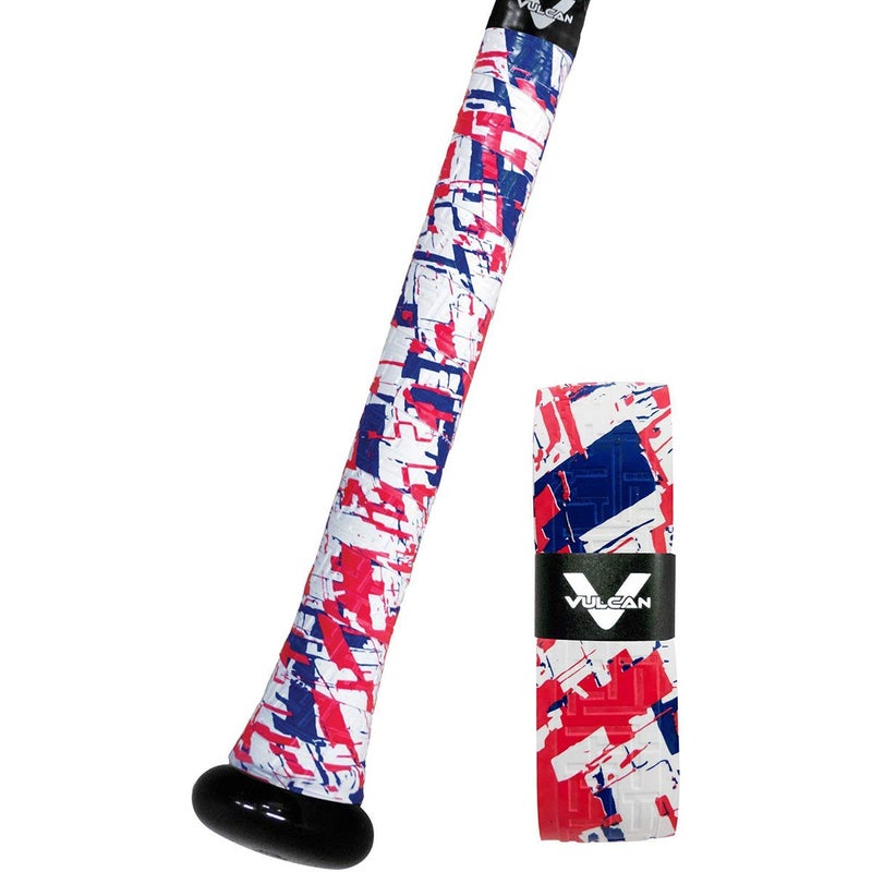 Vulcan | 1.75mm Bat Grip | Baseball/Softball | Red, White 'n' True - Image 1