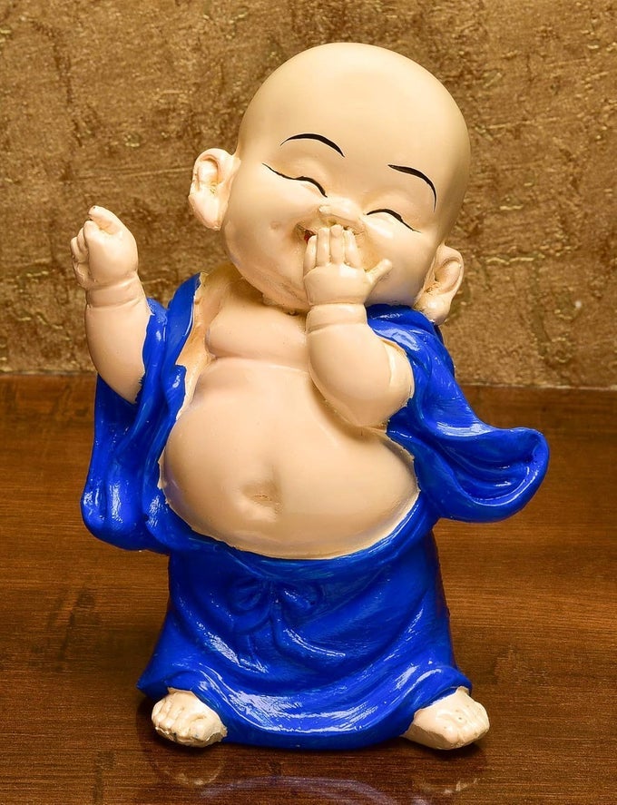 INDIA BUDDHA RESINE HAPPY BUDDHA SHOWPIECE I BUDDHA IDOLS FOR HOME DCOR I BUDDHA IDOLS FOR CAR DASHBOARD