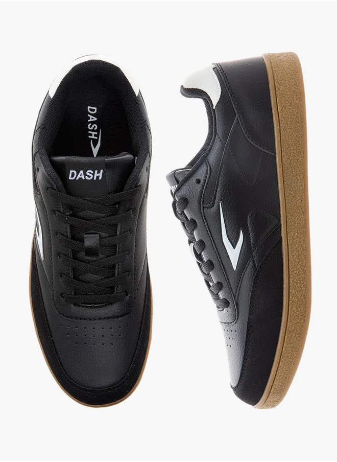Dash Paneled Lace-Up Sneakers