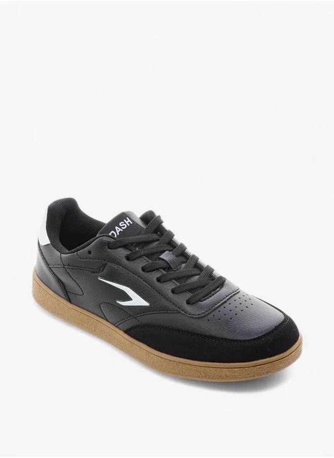 Dash Paneled Lace-Up Sneakers
