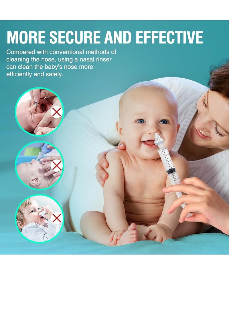 جونيس دش الأنف للأطفال ، حزمة من 2 ، 10 مل ، محمولة ، قابلة لإعادة الاستخدام ، أبيض ، سيليكون ، طفل - Image 3