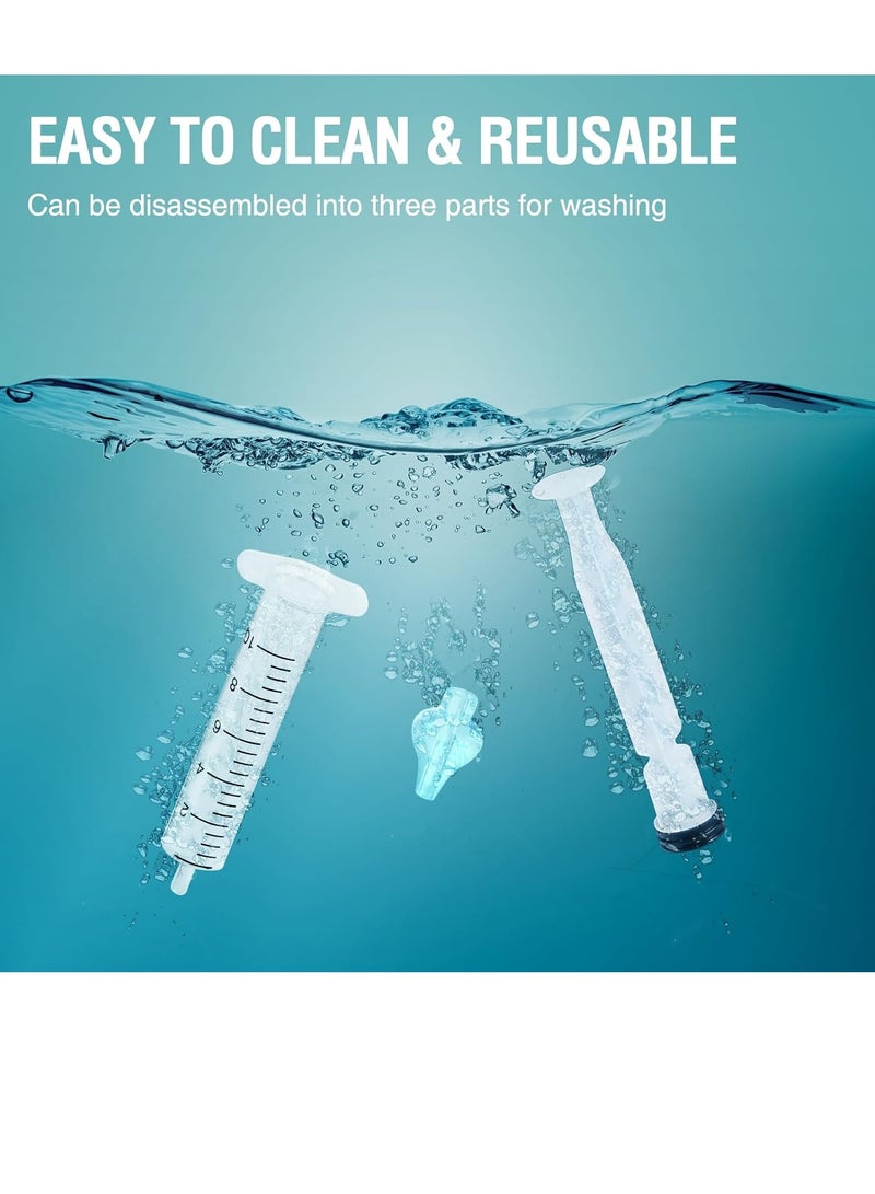 جونيس دش الأنف للأطفال ، حزمة من 2 ، 10 مل ، محمولة ، قابلة لإعادة الاستخدام ، أبيض ، سيليكون ، طفل - Image 4