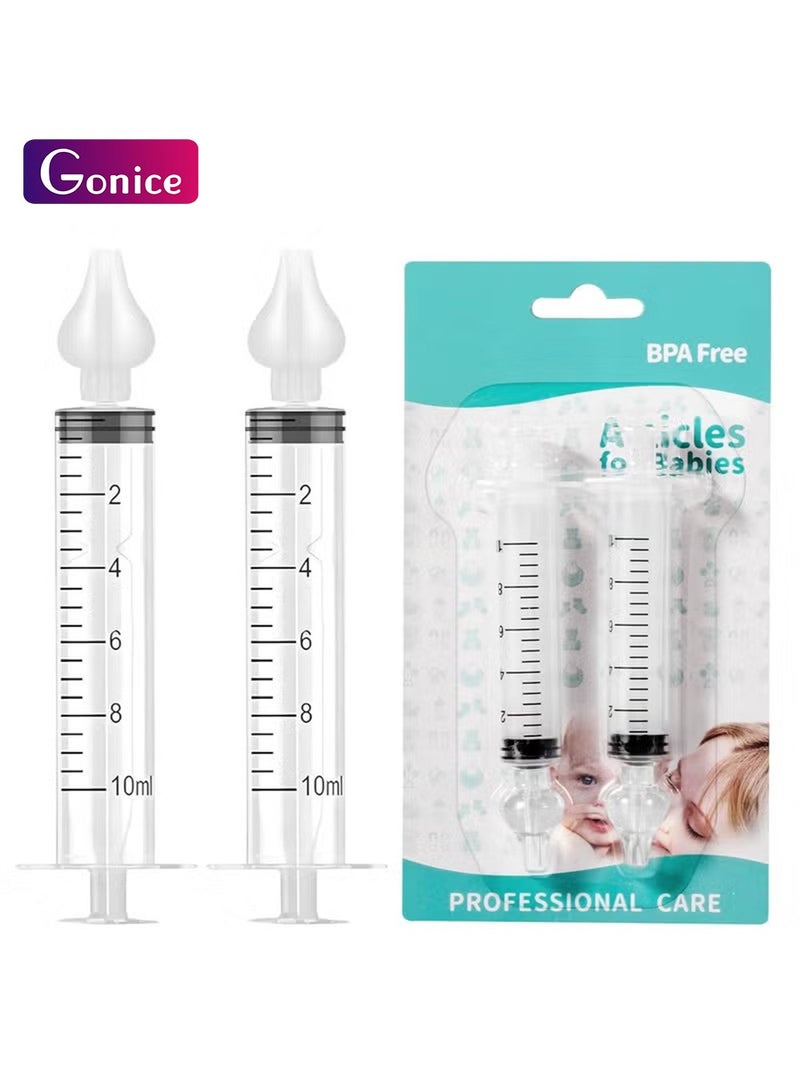 جونيس دش الأنف للأطفال ، حزمة من 2 ، 10 مل ، محمولة ، قابلة لإعادة الاستخدام ، أبيض ، سيليكون ، طفل - Image 1