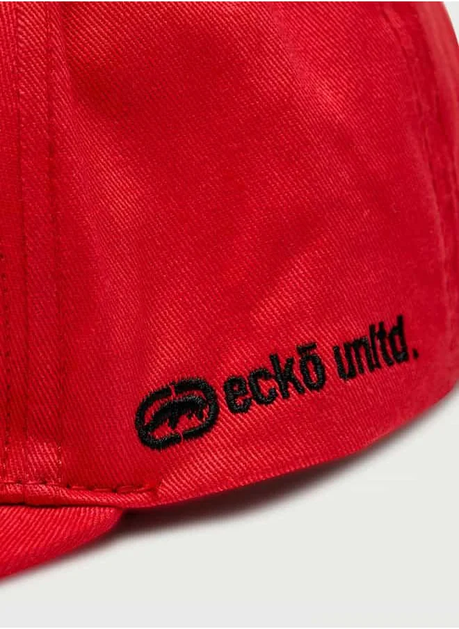 إيكو يو إن إل تي دي. Ecko Logo Embroidered Cap with Hook and Loop Strap Closure