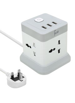 Gzar Gzar Tower Extension Cord Power Strip Cube Lead with 4 Outlets ...