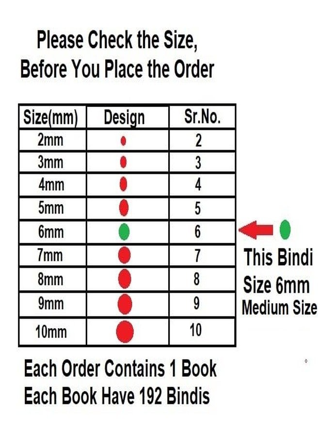 GRI9 Premium Velvet Multicolor Forehead Sticker Bindiya Bindis Traditional Fancy Bollywood Bindi Book for Women (Pack of 192 Bindi in Book) (Medium) - Image 3