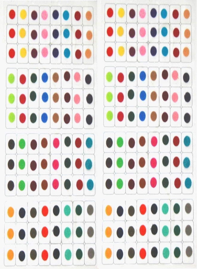 GRI9 Premium Velvet Multicolor Forehead Sticker Bindiya Bindis Traditional Fancy Bollywood Bindi Book for Women (Pack of 192 Bindi in Book) (Medium) - Image 1