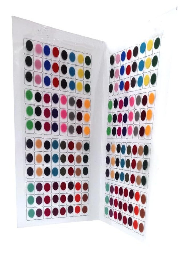 GRI9 Premium Velvet Multicolor Forehead Sticker Bindiya Bindis Traditional Fancy Bollywood Bindi Book for Women (Pack of 192 Bindi in Book) (Medium) - Image 4