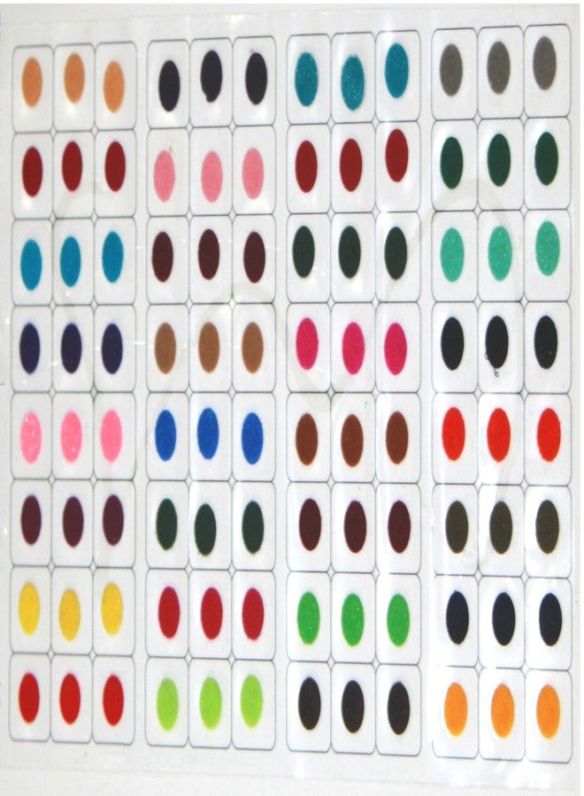 GRI9 Premium Velvet Multicolor Forehead Sticker Bindiya Bindis Traditional Fancy Bollywood Bindi Book for Women (Pack of 192 Bindi in Book) (Medium) - Image 5