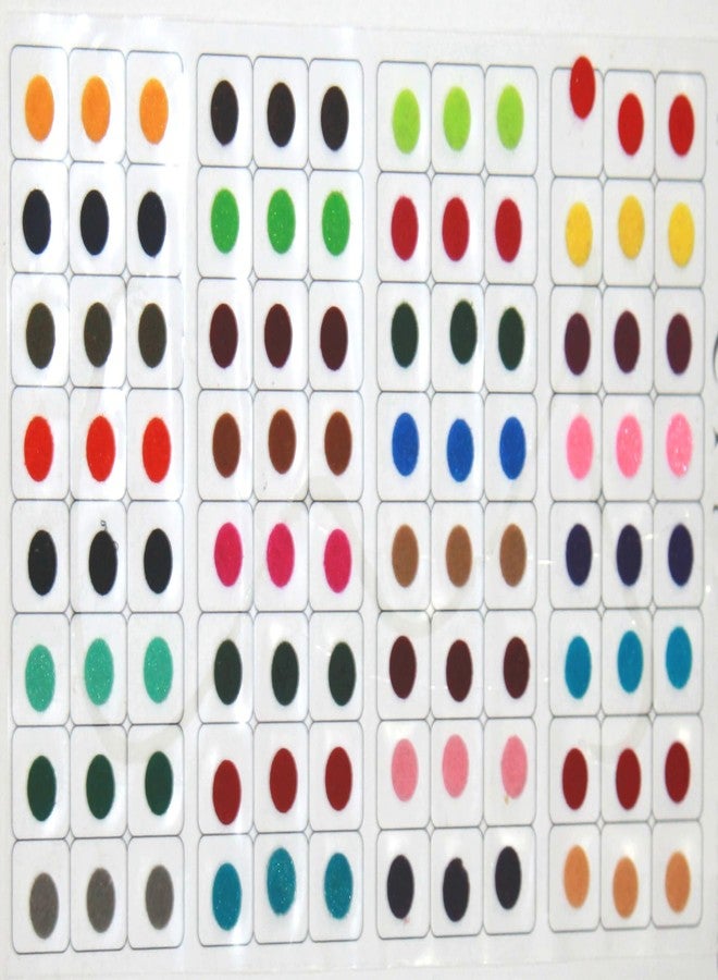 GRI9 Premium Velvet Multicolor Forehead Sticker Bindiya Bindis Traditional Fancy Bollywood Bindi Book for Women (Pack of 192 Bindi in Book) (Medium) - Image 2