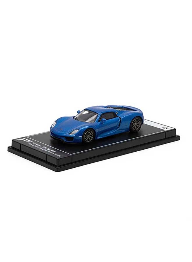 PosterCars - 1:64 Scale Porsche 918 Spyder (Sapphire Blue Metallic) Hypercar League Collection, Diecast Models - Image 1