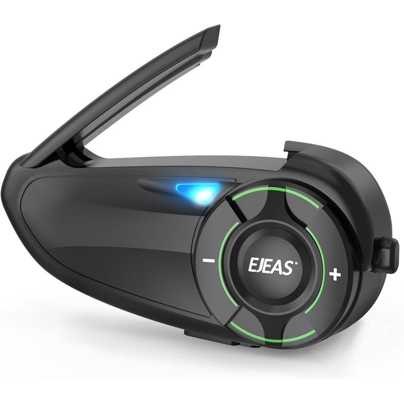 EJEAS Motorcycle Bluetooth Headset Q8 1pc, Upgraded Mesh 3.0 Intercom System with Music Sharing and IP67 Waterproof for 6 Racers Talking Pilots - Image 1