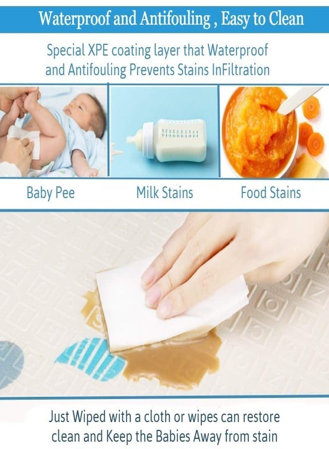 Metreno 2 in 1 Foldable Baby Play Mat for Floor 0 to 5 Years Waterproof Reversible Double Sided Play Mat for Babies Toddlers Baby Foldable Soft Foam baby floor mat for crawling big size (6 x 5 FT) - Image 4