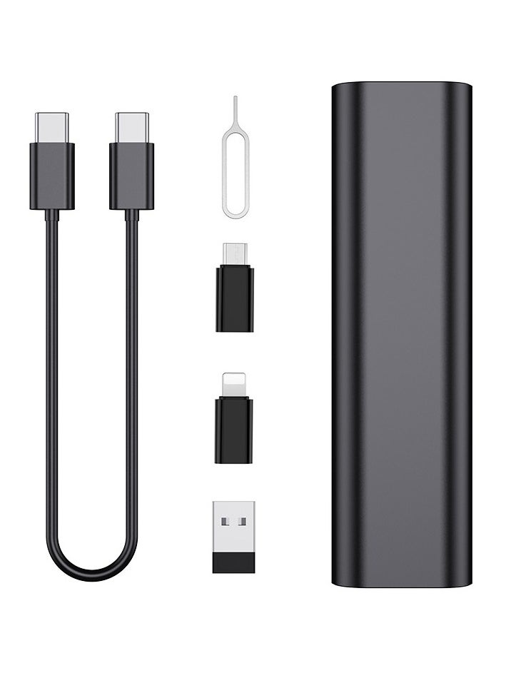 SYOSI - USB Charging Adapter Cable Kit,USB Charging Cable Storage Box Conversion Set USB A & Type-C to Male Micro/Type-C/Lightning, Data Transfer, Card Storage, Tray Eject Pin - Image 1