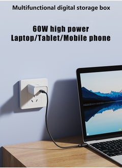 سيوسي مجموعة كابل محول شحن USB، مجموعة تحويل صندوق تخزين كابل شحن USB، USB A وType-C إلى ذكر Micro/Type-C/Lightning، نقل البيانات، تخزين البطاقة، دبوس إخراج الدرج  - Image 5