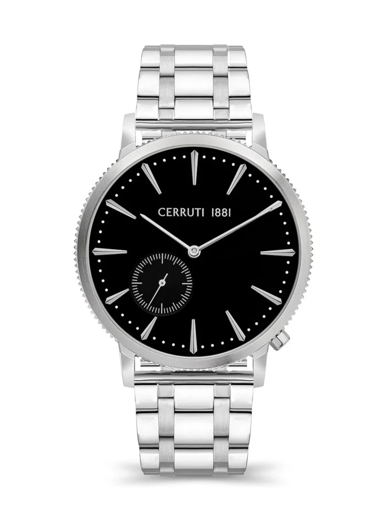 CERRUTI 1881 CERRUTI 1881 Carano Black Matt Dial Watch for Men with Stainless Steel Metal Band - CIWGG2111505