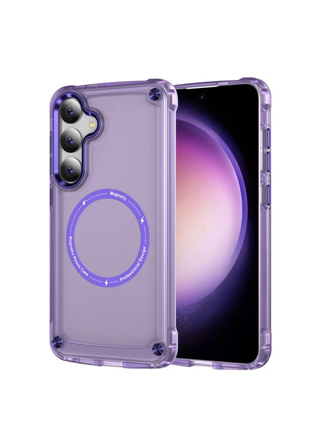 اس-توب جراب لهاتف Samsung Galaxy S24 5G مصنوع من مادة TPU + PC MagSafe المغناطيسية - Image 1