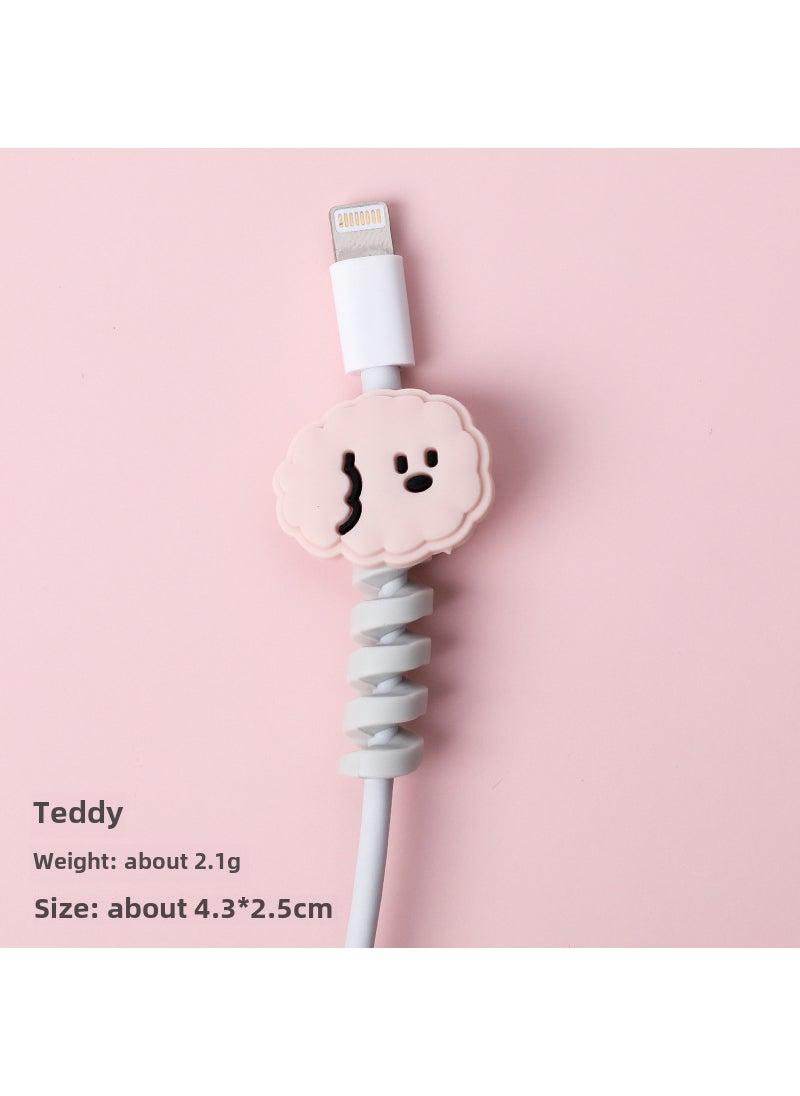 Generic Cute Animal Cable Protector Silicone Sleeve Teddy. 