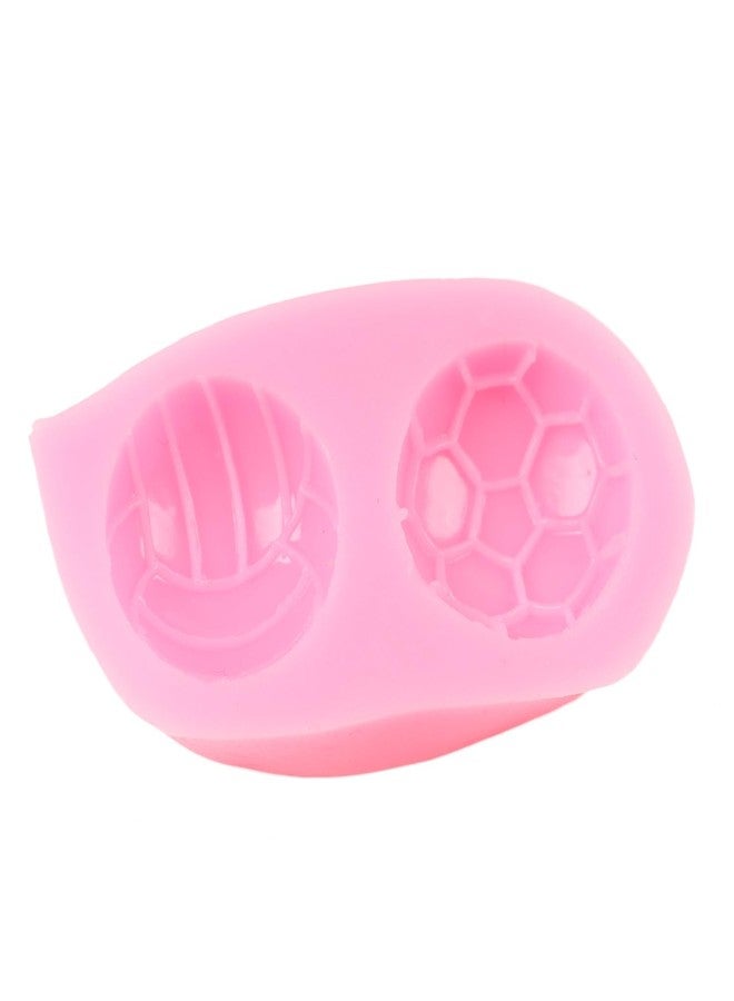 QDMOLDS قوالب سيليكون على شكل كرة قدم وكرة طائرة لتزيين الكيك بالشوكولاتة، وتزيين الكب كيك، وحلوى السكر، وطين البوليمر، ومعجون الصمغ. - Image 4