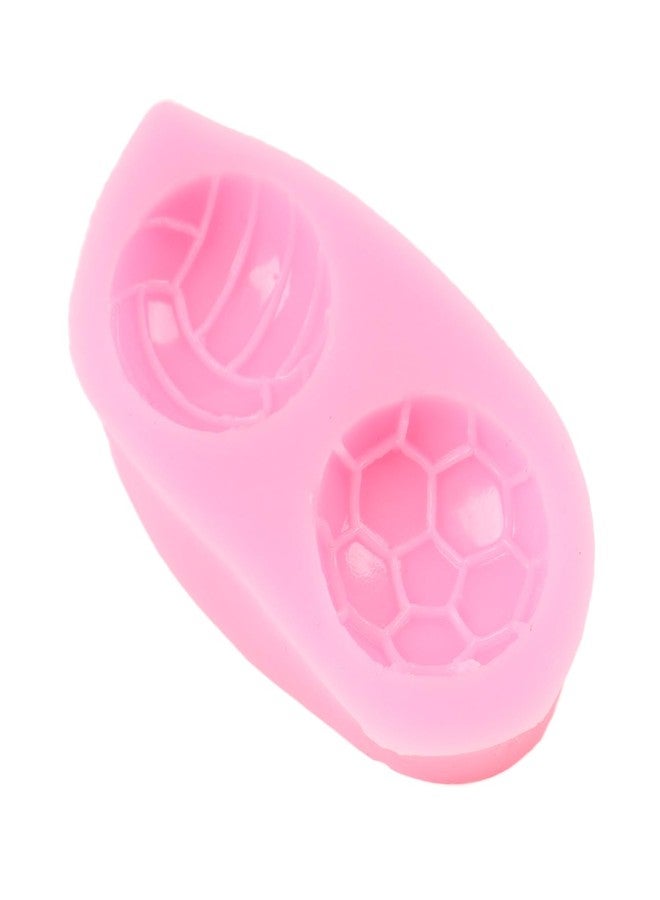 QDMOLDS قوالب سيليكون على شكل كرة قدم وكرة طائرة لتزيين الكيك بالشوكولاتة، وتزيين الكب كيك، وحلوى السكر، وطين البوليمر، ومعجون الصمغ. - Image 5