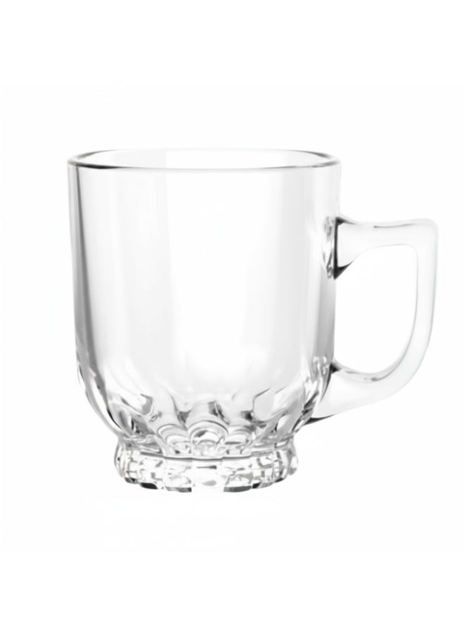 بريميم مجموعة مكونة من أربع أكواب شاي زجاجية شفافة بمقابض – فخامة يومية للمشروبات الساخنة - Image 2