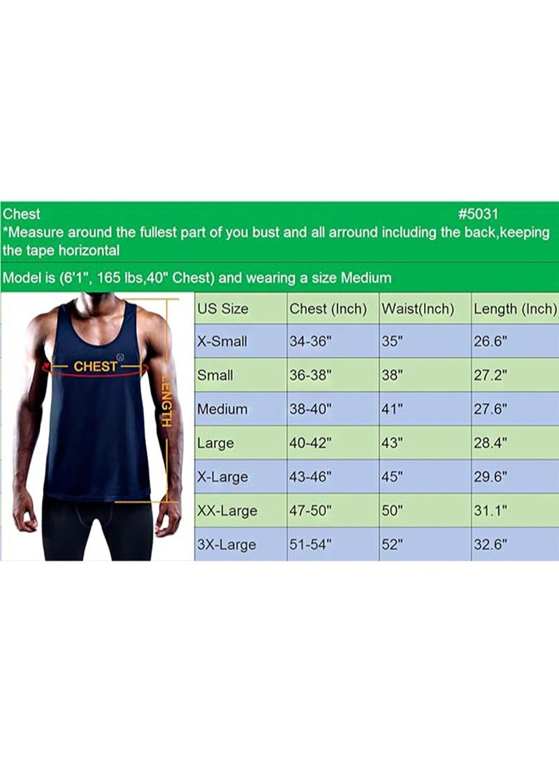 XL Men's Fitness Running Vest Sleeveless Fitness Sweatshirt, Running Shirt, Quick Dry Y-Vest (3 Pack, Black/Gray/Olive Green)