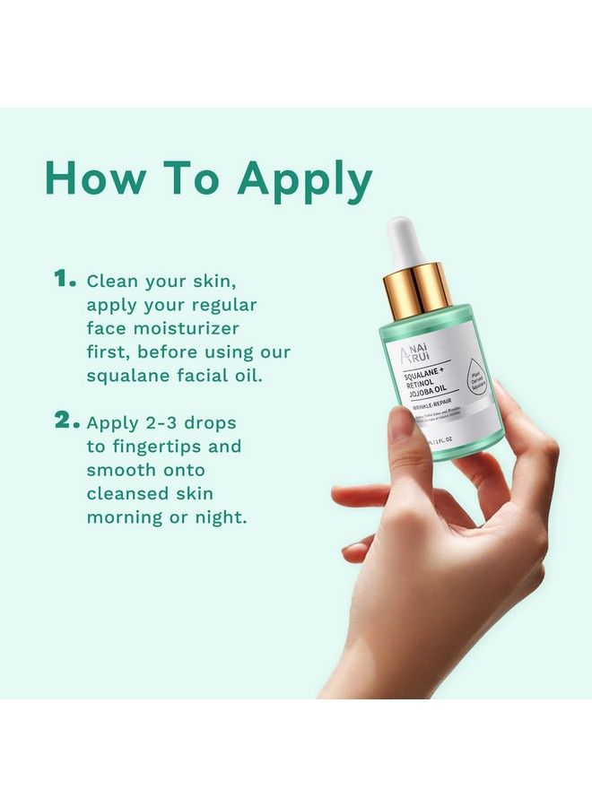 ANAI RUI Squalane Retinol Jojoba Oil Moisturizer For Face Hydrate Nourish Moisturize Fine Lines And Wrinkles Wrinklerepair Facial Oil For Smoother Supple Skin 1 Fl. Oz - Image 5