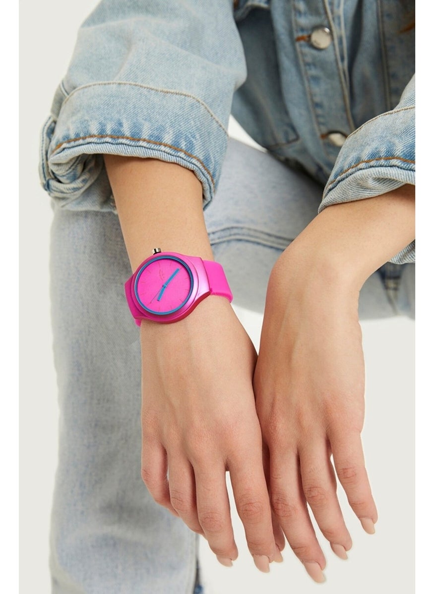 Aqua Di Polo 1987 Aqua di Polo Women's Fuchsia Analog Wristwatch with Silicone Strap A9651  - Image 5