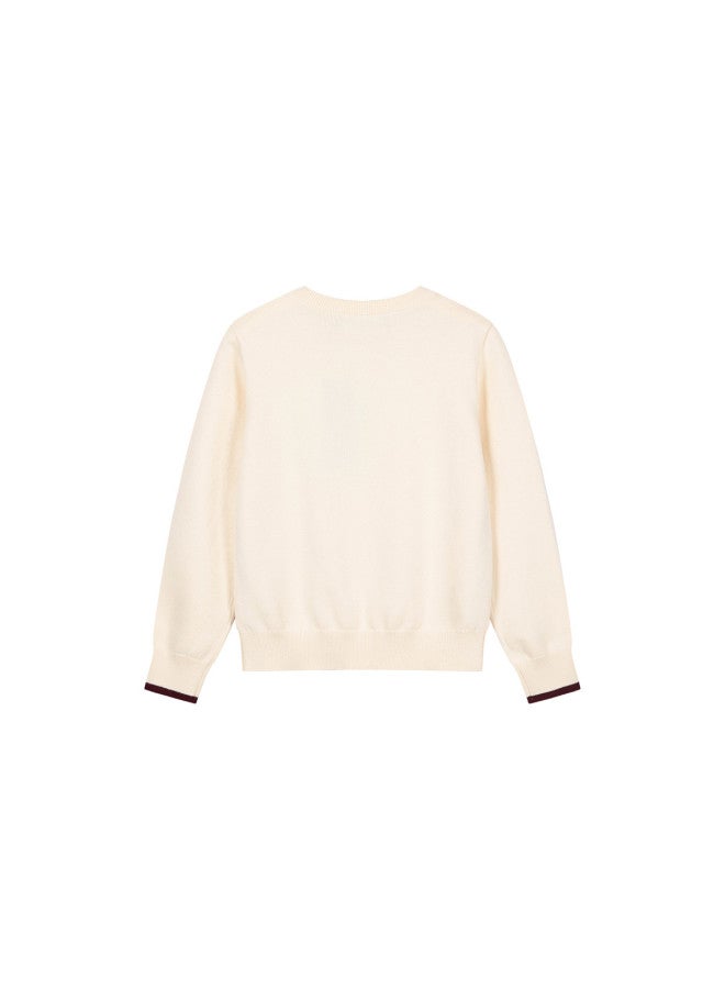 Hush Puppies Neutral Style Boys And Girls Autumn Winter New Line Clothing Casual Versatile Children's Knitted Sweater Junior High School Students New Year's Clothes - Image 3