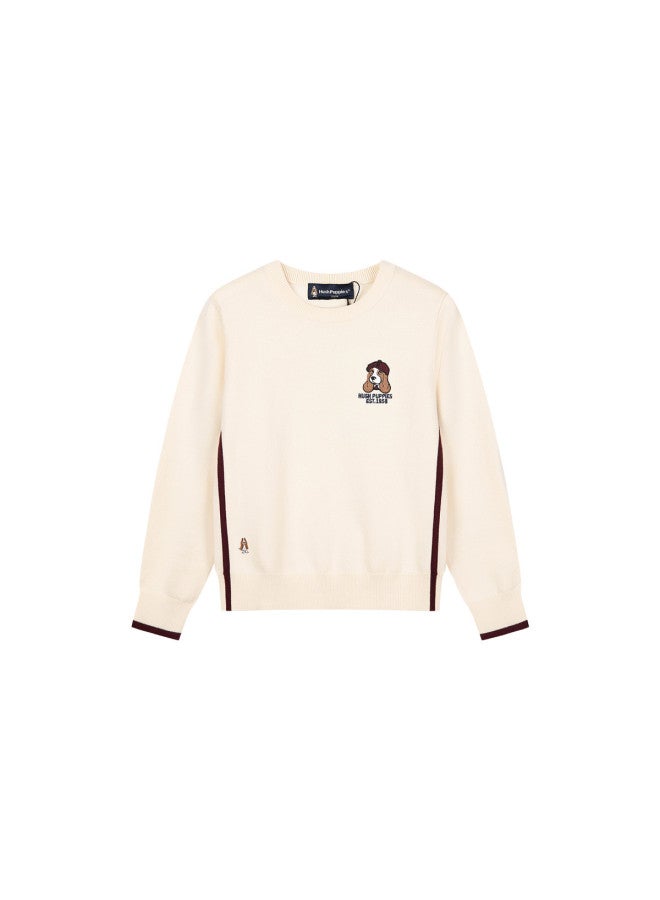 Hush Puppies Neutral Style Boys And Girls Autumn Winter New Line Clothing Casual Versatile Children's Knitted Sweater Junior High School Students New Year's Clothes - Image 2