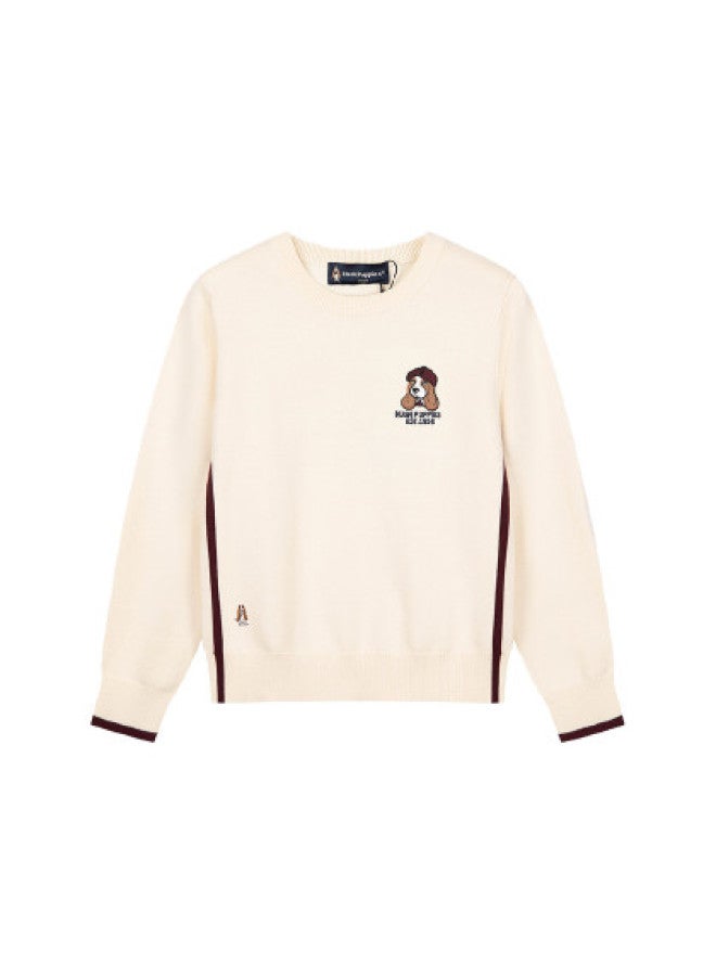 Hush Puppies Neutral Style Boys And Girls Autumn Winter New Line Clothing Casual Versatile Children's Knitted Sweater Junior High School Students New Year's Clothes - Image 1