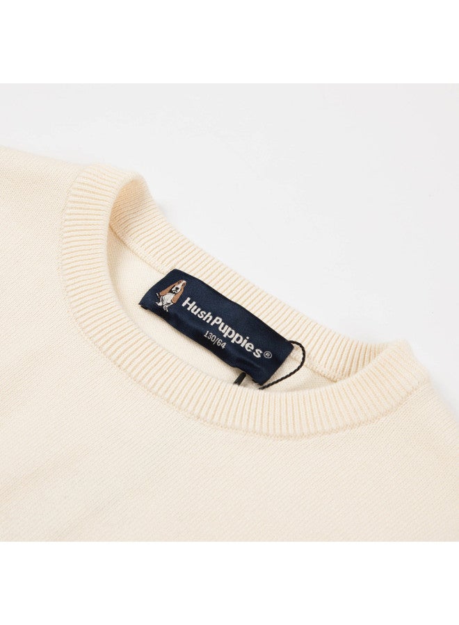 Hush Puppies Neutral Style Boys And Girls Autumn Winter New Line Clothing Casual Versatile Children's Knitted Sweater Junior High School Students New Year's Clothes - Image 4