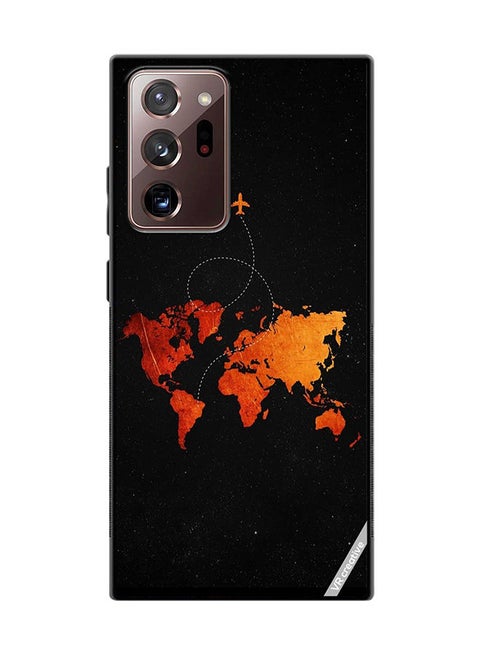 Protective Case Cover For Samsung Galaxy Note20 Ultra 5G Travel Map Design Multicolour